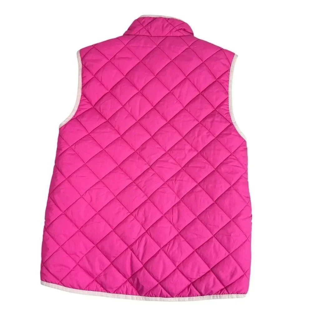 Crewcuts Puffer Vest Girls size 14 Pink White